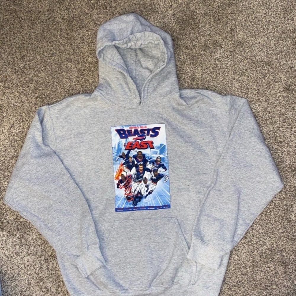 NFL - Buffalo Bills- Gray Hoodie with Graphic Print
